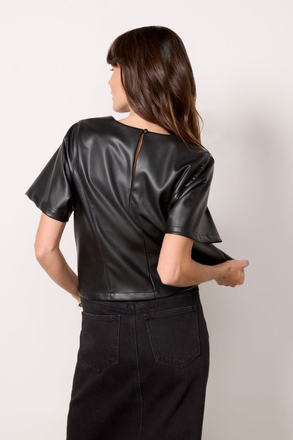 Zuri Faux Leather Tee - Image 4