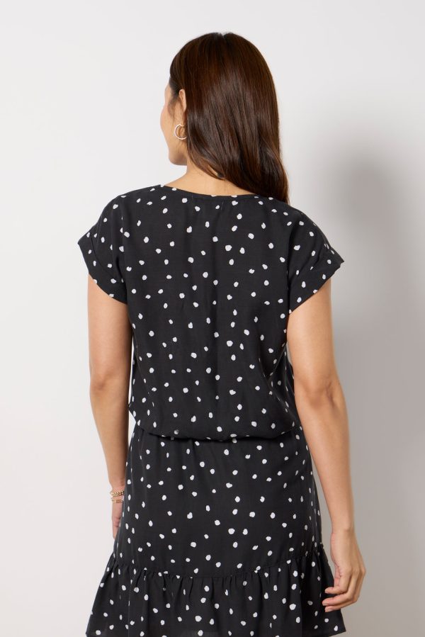 Textured V Neck Top - Image 4