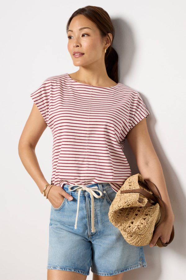 Molly Striped Boatneck Muscle Tee - Image 2
