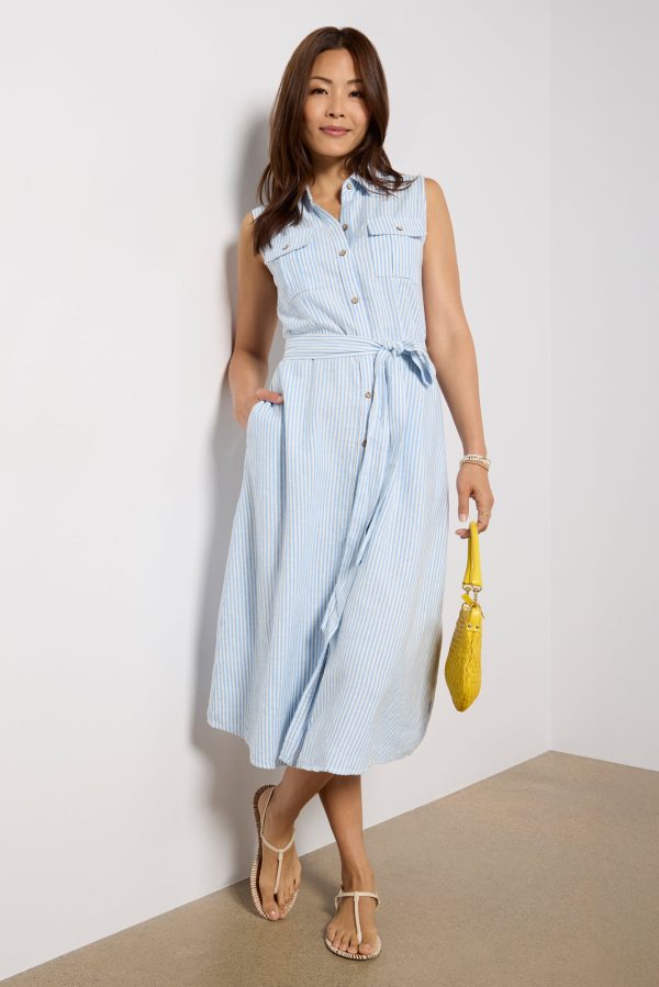 Bowie Linen Button Front Shirt Dress - Image 3