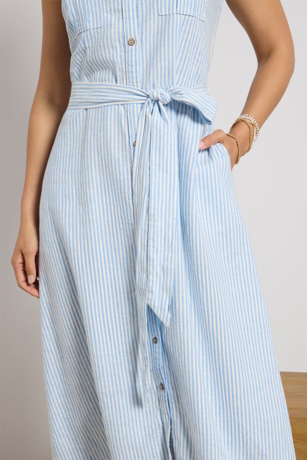 Bowie Linen Button Front Shirt Dress - Image 2