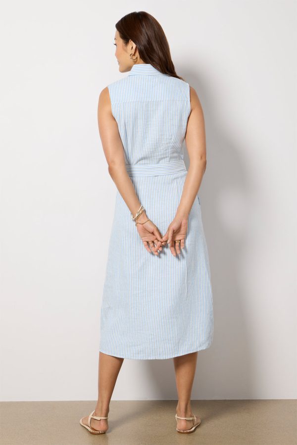 Bowie Linen Button Front Shirt Dress - Image 4