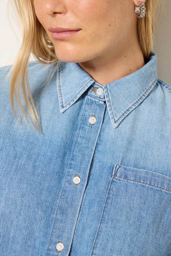 Frances Cropped Cape Button Up - Image 2