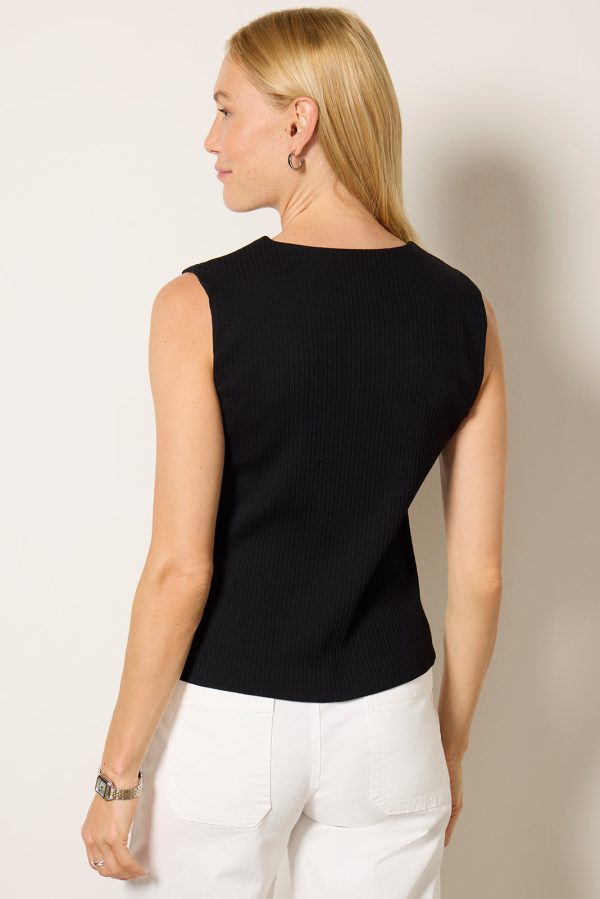 Bobbie Button Front Ribbed Vest - Image 4