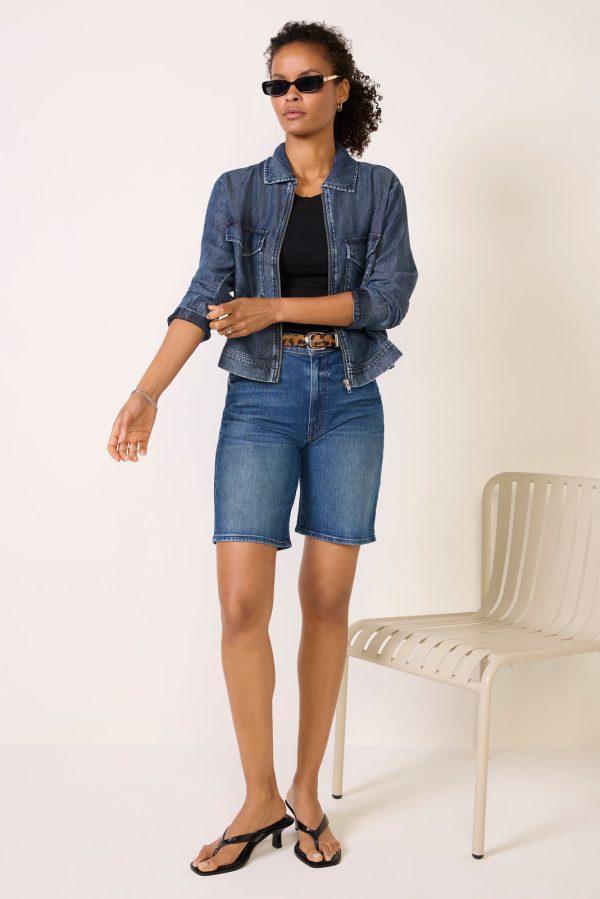 Flap Pocket Zipper Shacket - Image 6