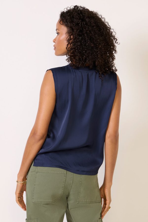 Celina V Neck Satin Tank - Image 4