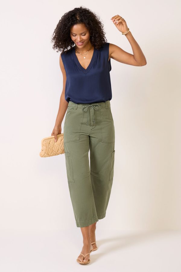 Celina V Neck Satin Tank