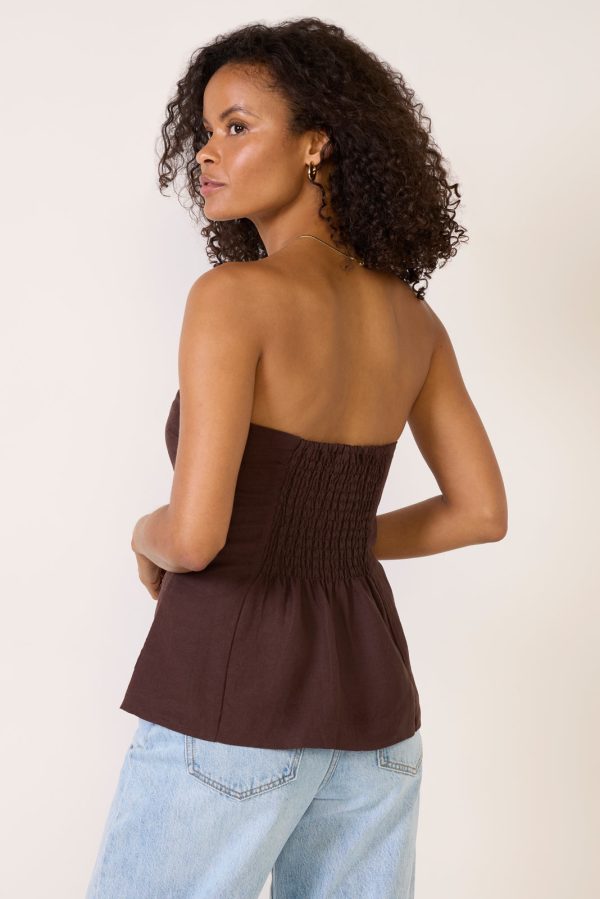 Kai Strapless Button Front Top - Image 4