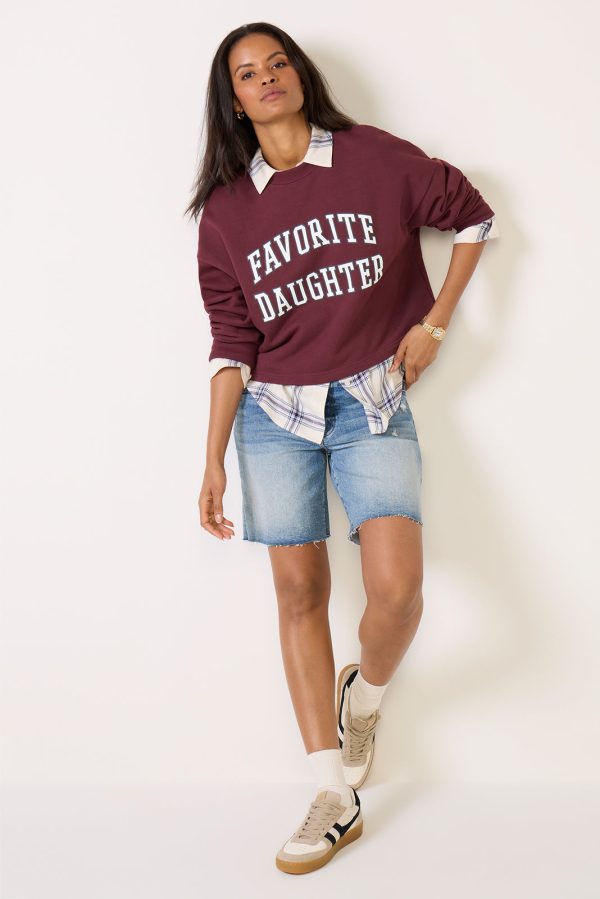 Cropped Collegiate Sweatshirt - Image 3