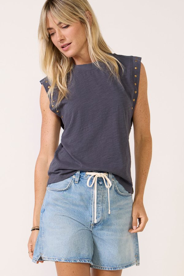 Brinley Studded Sleeve Tee - Image 2