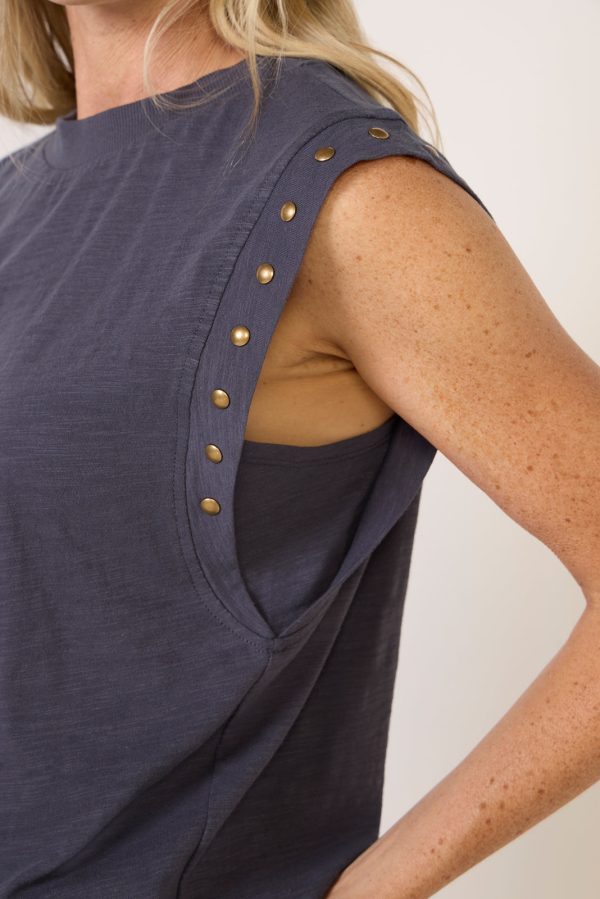 Brinley Studded Sleeve Tee - Image 3