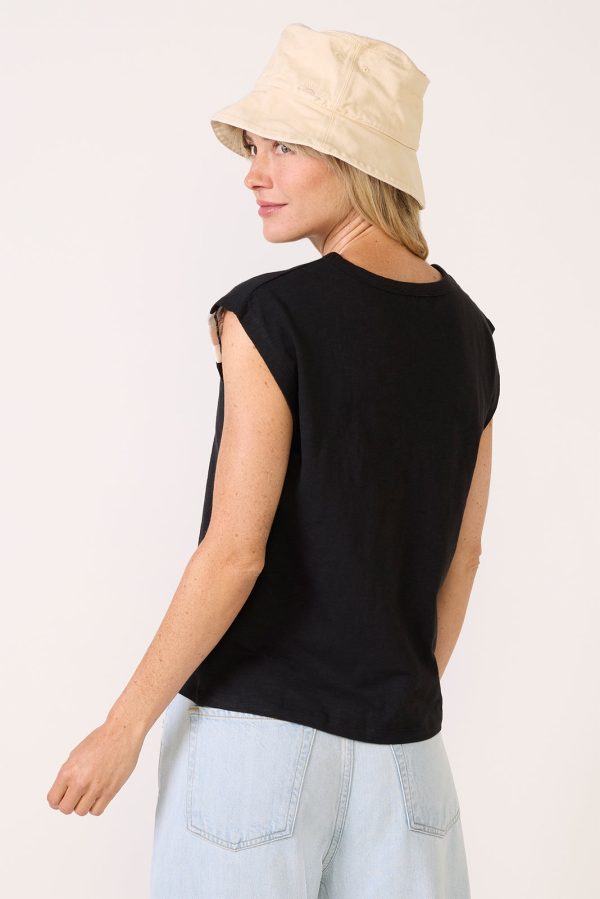 Rue Stripe Shoulder Tee - Image 4