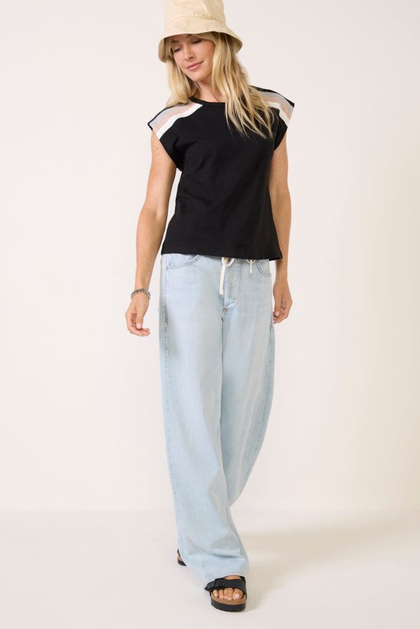 Rue Stripe Shoulder Tee - Image 5