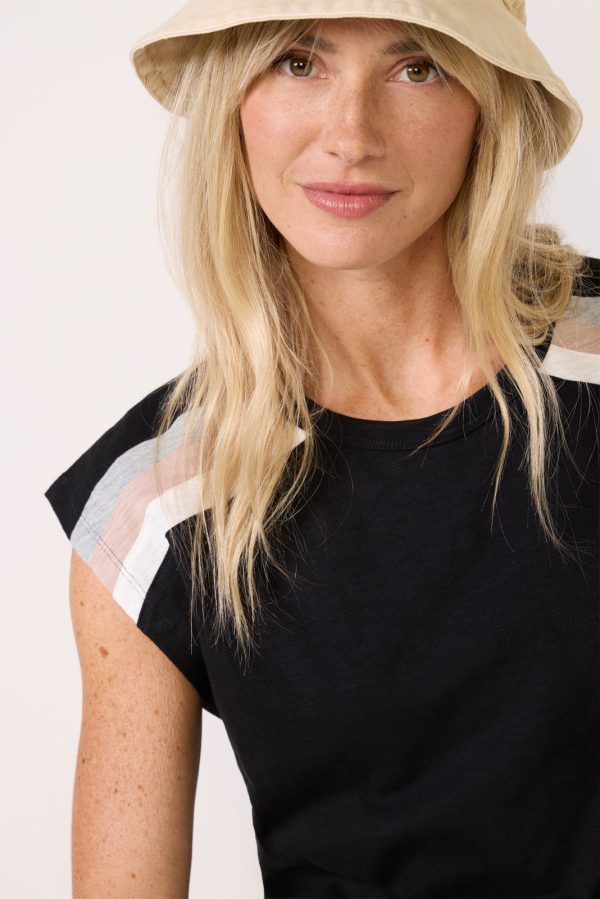 Rue Stripe Shoulder Tee - Image 2