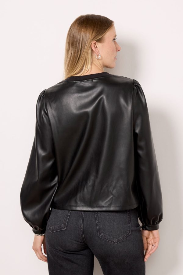 Liv Faux Leather Top - Image 4
