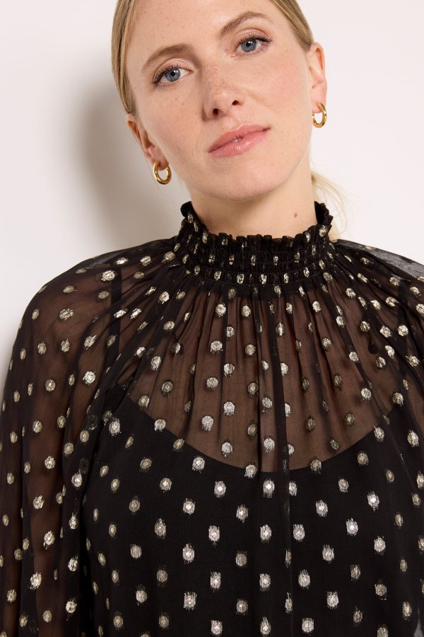 Millie Metallic Dot Blouse - Image 2