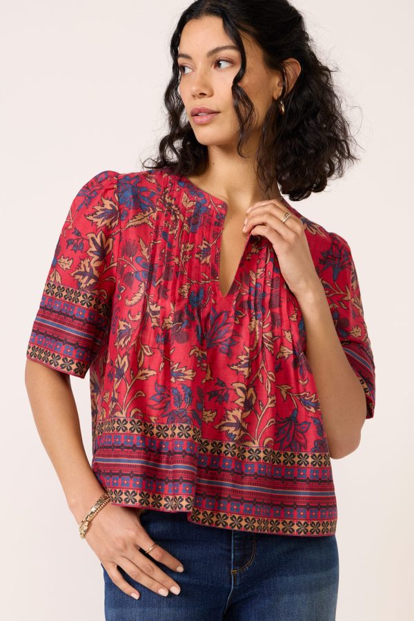 Maxine Split Neck Blouse - Image 2