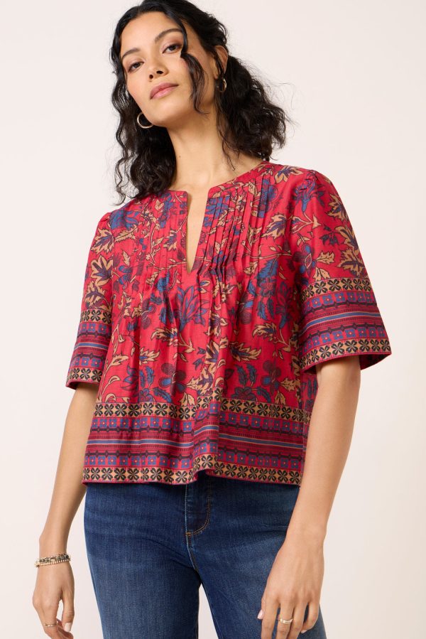 Maxine Split Neck Blouse - Image 5