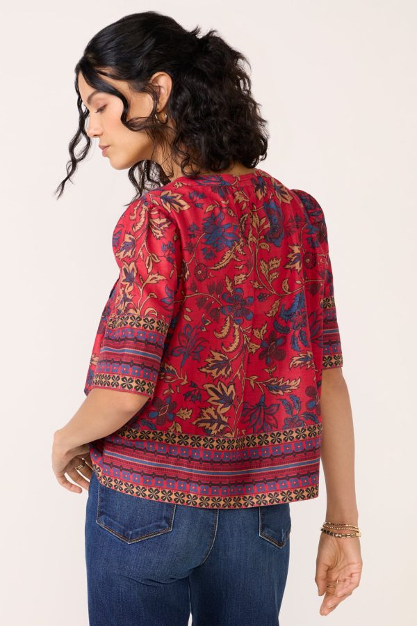 Maxine Split Neck Blouse - Image 4