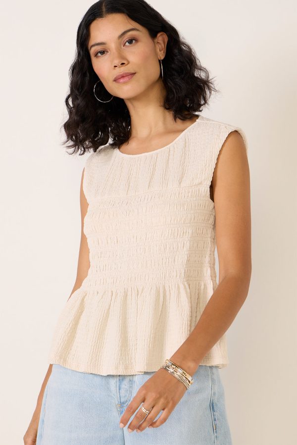 Luna Textured Smocked Waist Tee - Image 2