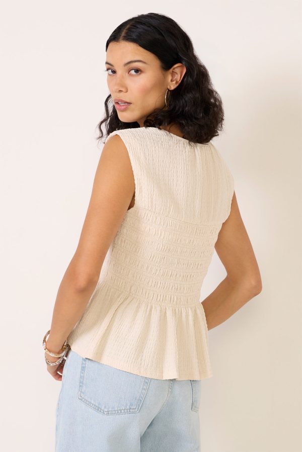 Luna Textured Smocked Waist Tee - Image 4