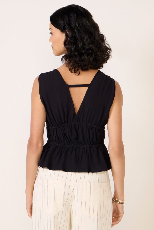 Lydia Tie Front Linen Tank - Image 4