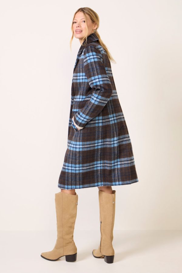 Wesley Plaid Long Coat - Image 4