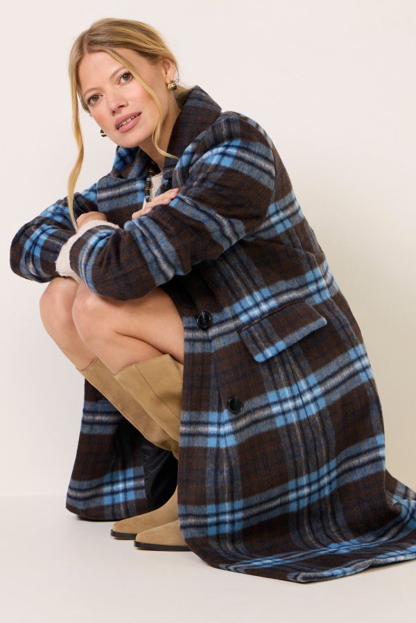 Wesley Plaid Long Coat - Image 2