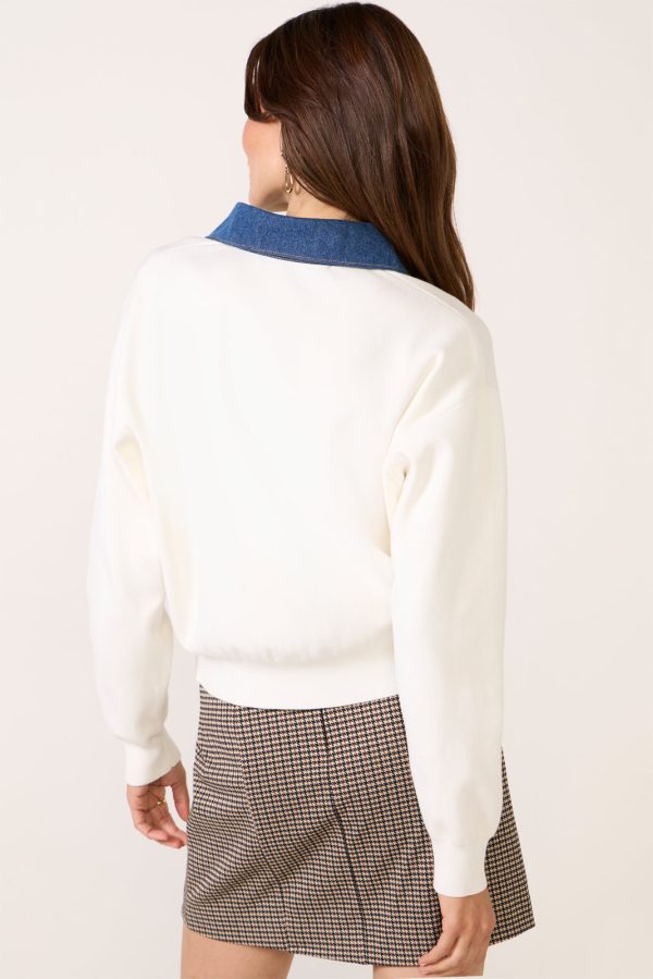 Denim Collared Sweater - Image 4