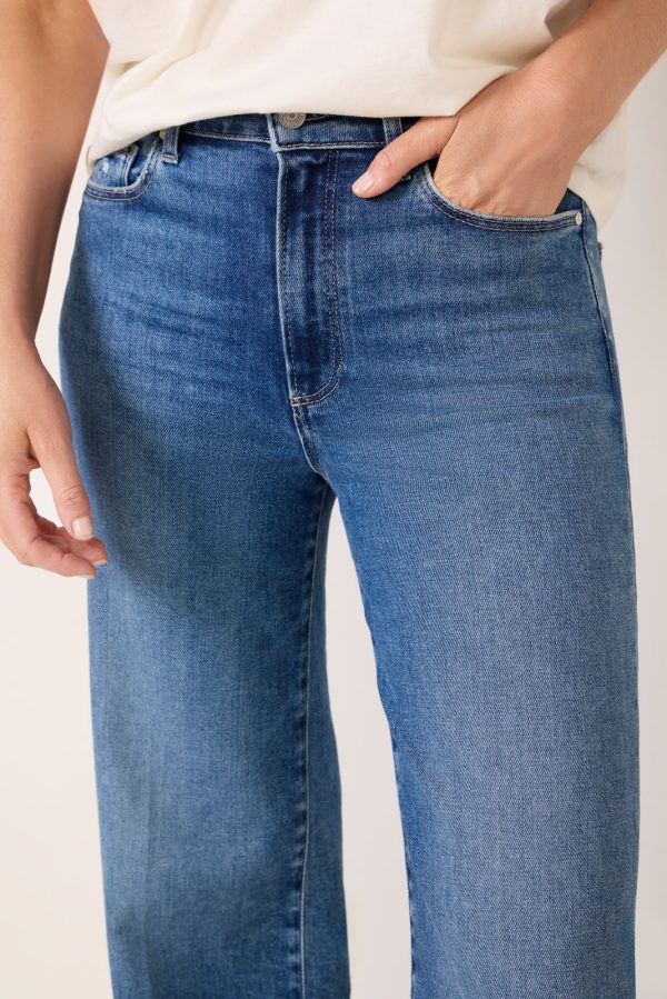 Anessa 31` w Raw Hem Wide Leg Jean - Image 2