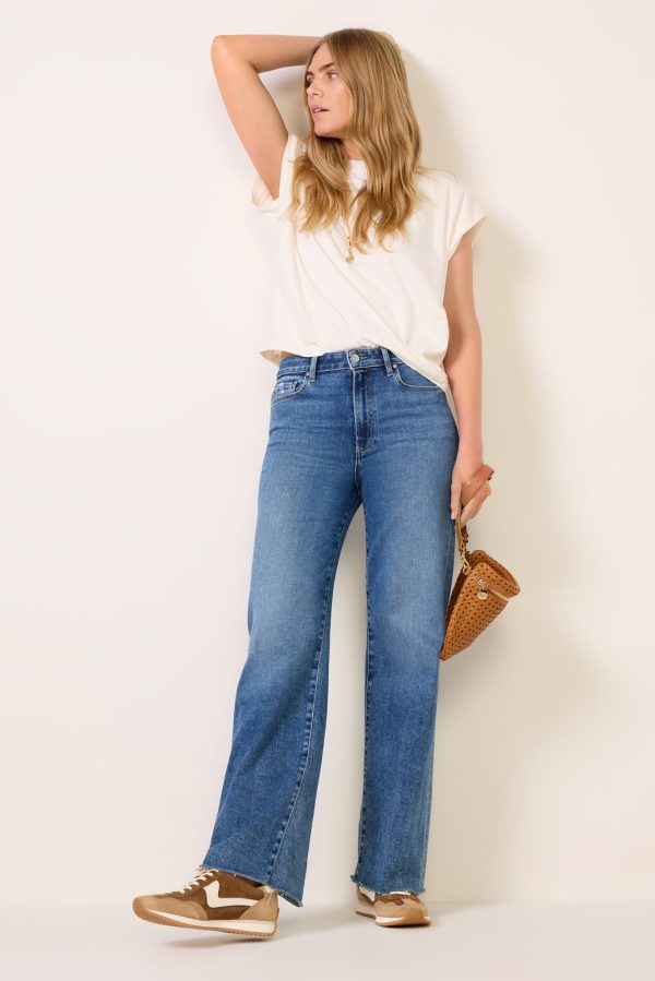 Anessa 31` w Raw Hem Wide Leg Jean - Image 5