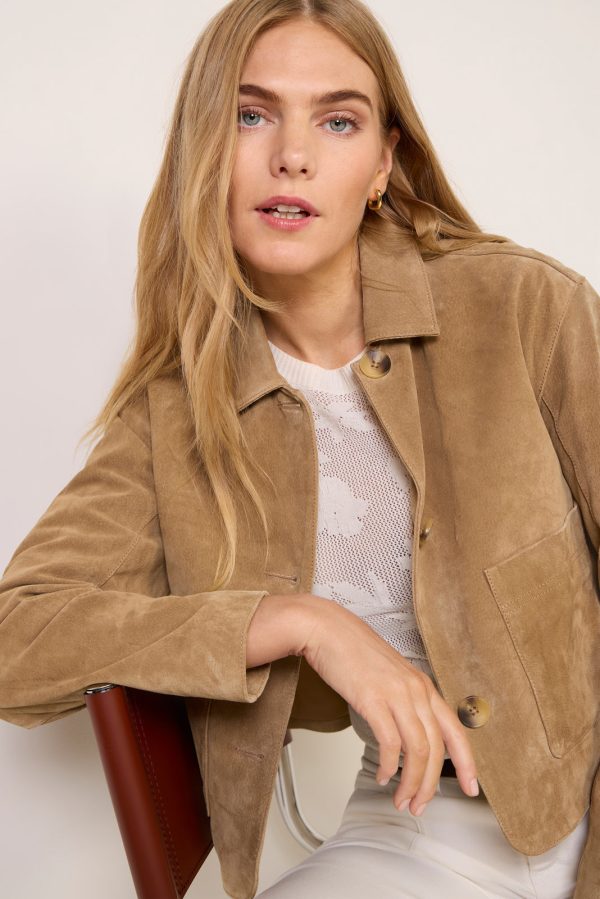 Crop Suede Jacket - Image 2