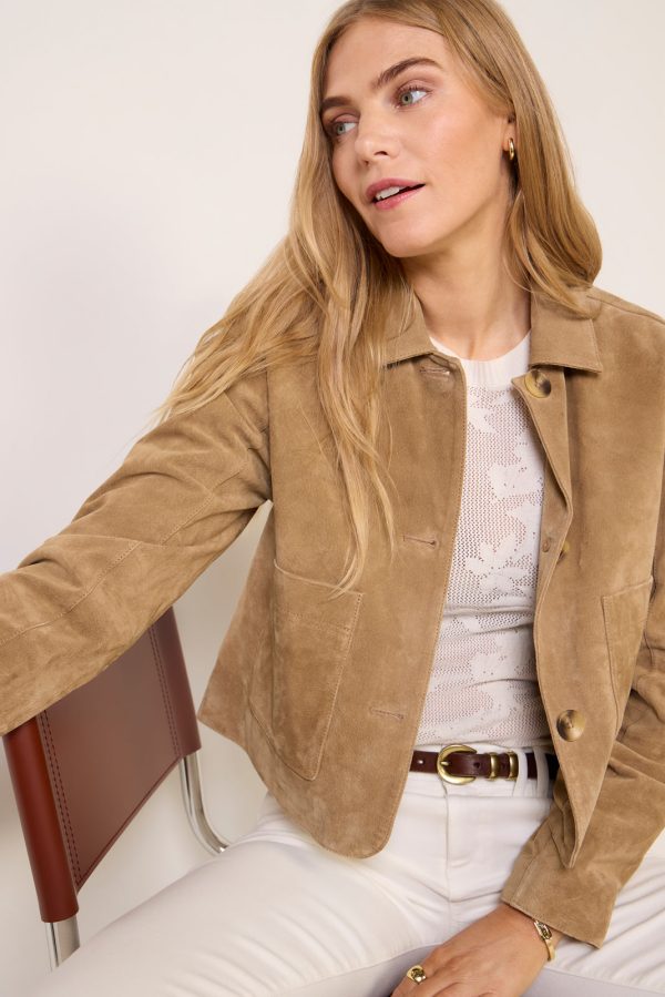 Crop Suede Jacket - Image 6
