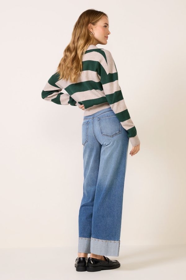 Ever Vintage Hem w Studs Wide Leg Jean - Image 4