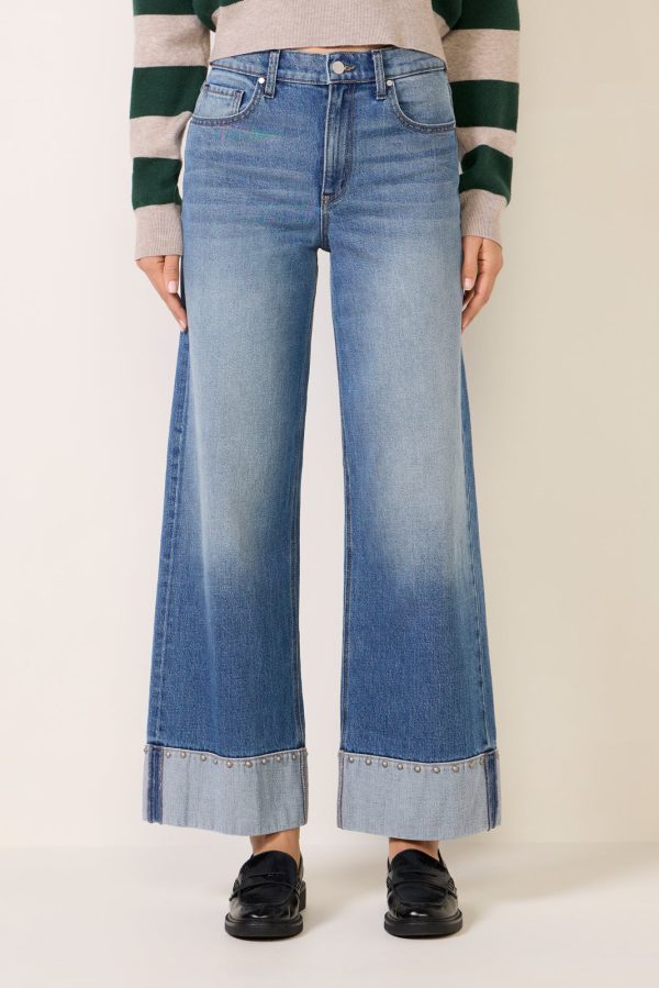 Ever Vintage Hem w Studs Wide Leg Jean - Image 5