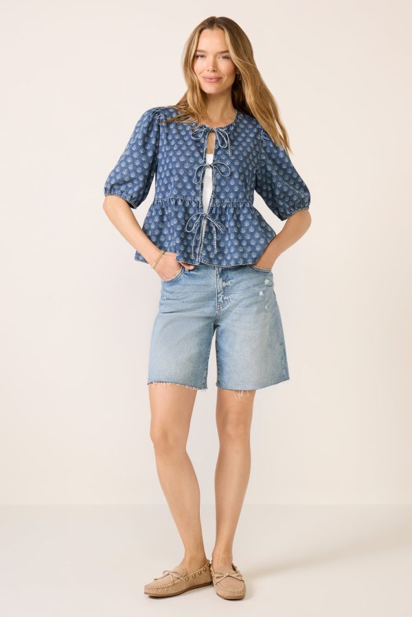 Lucille Tie Front Blouse