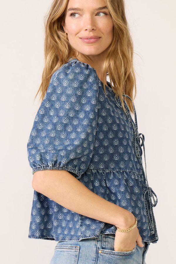 Lucille Tie Front Blouse - Image 3