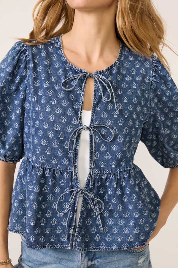 Lucille Tie Front Blouse - Image 5
