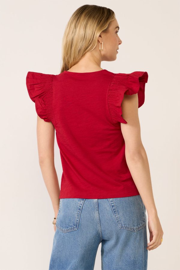Christa Ruffle Sleeve Top - Image 4