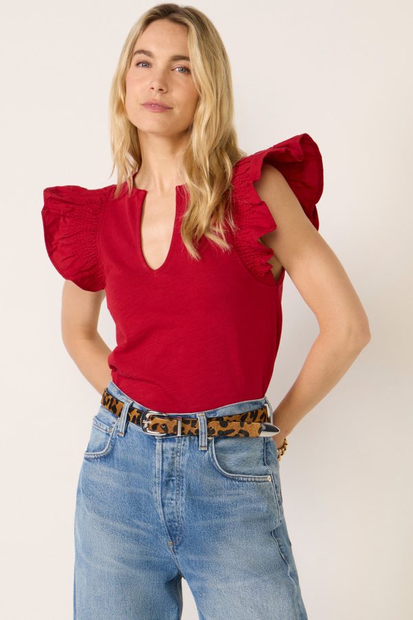 Christa Ruffle Sleeve Top - Image 3