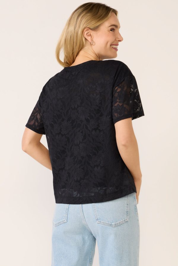 Eliza Lace Mesh Tee - Image 4