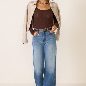 Tibi Scoop Mesh Top