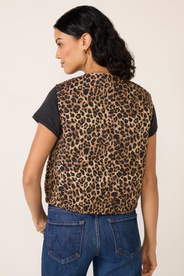 Theo Quilted Leopard Vest - Image 4