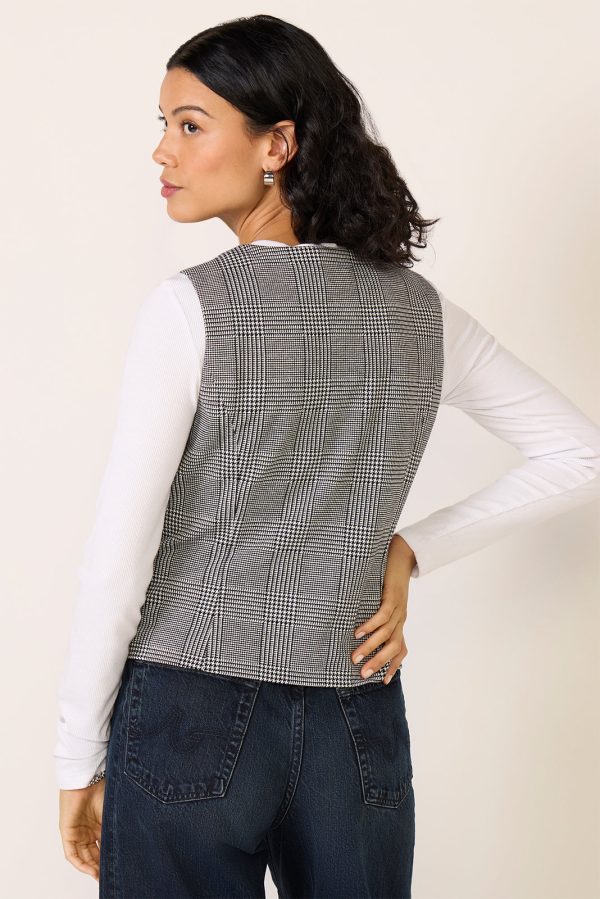 Caroline Plaid Ponte Vest - Image 5