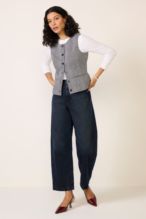 Caroline Plaid Ponte Vest - Image 2
