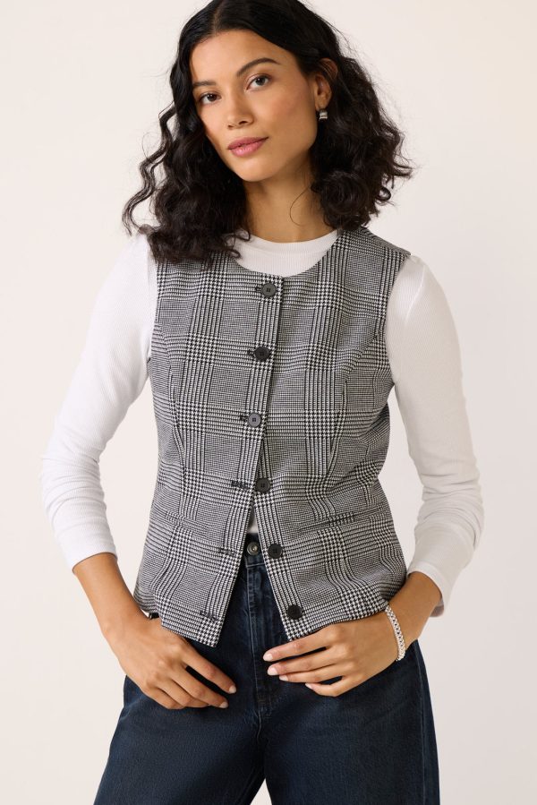 Caroline Plaid Ponte Vest - Image 4