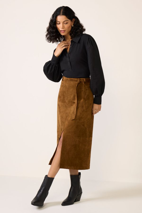 Paula Suede Midi Skirt - Image 6