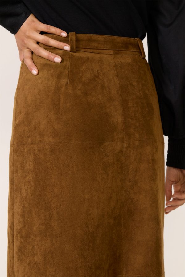 Paula Suede Midi Skirt - Image 3