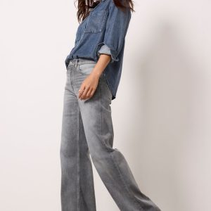 Mid Rise Wide Leg