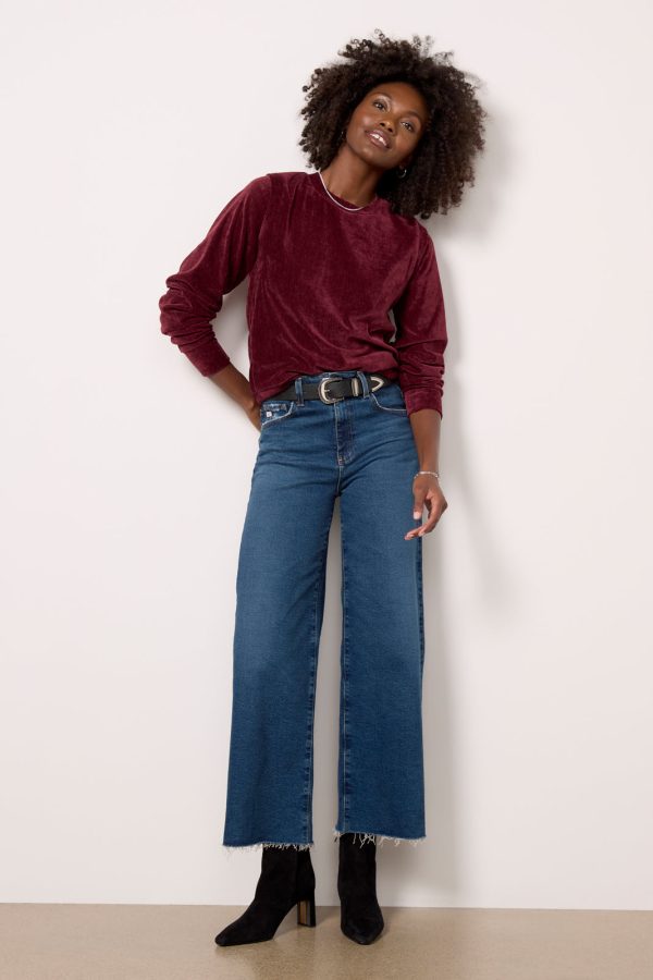 Holly Velour Pleated Pullover - Image 2